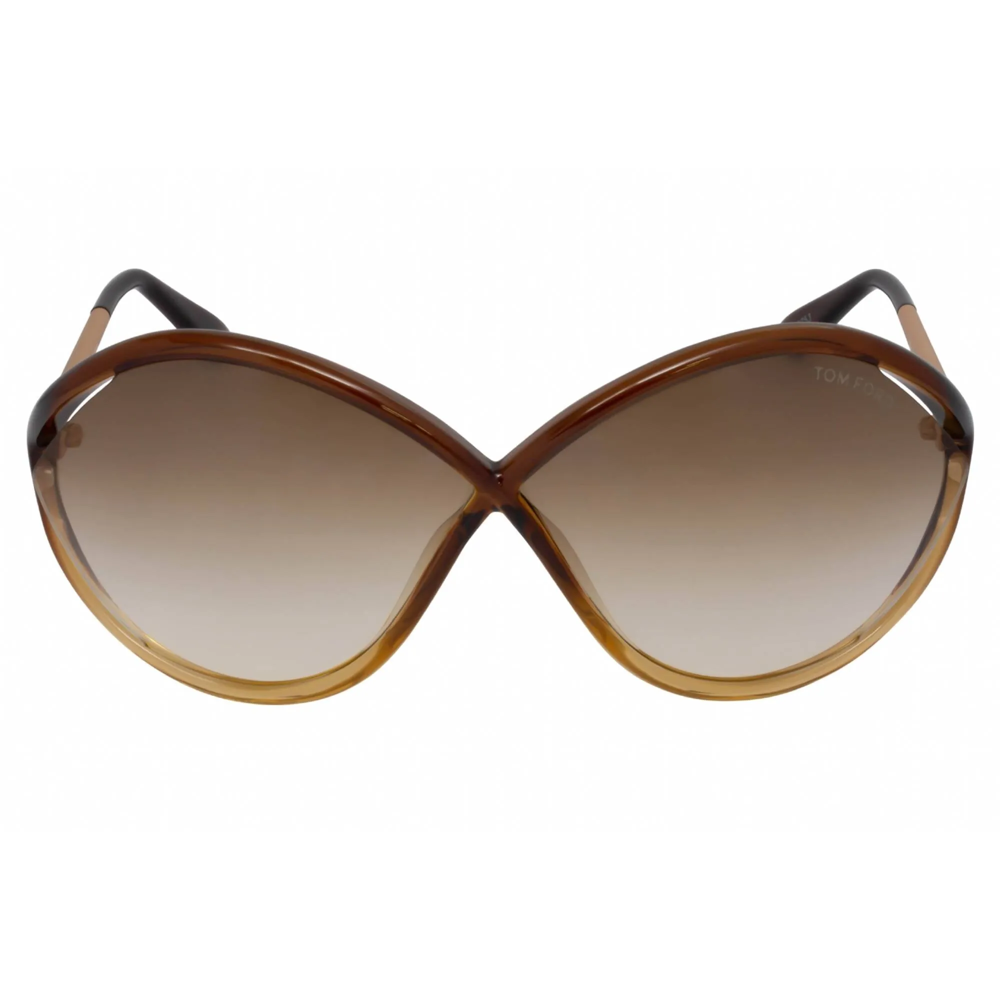 Tom Ford Women's Sunglasses - Dark Brown/Other Plastic Oversized Frame | FT0528 50F