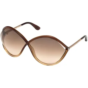 Tom Ford Women's Sunglasses - Dark Brown/Other Plastic Oversized Frame | FT0528 50F
