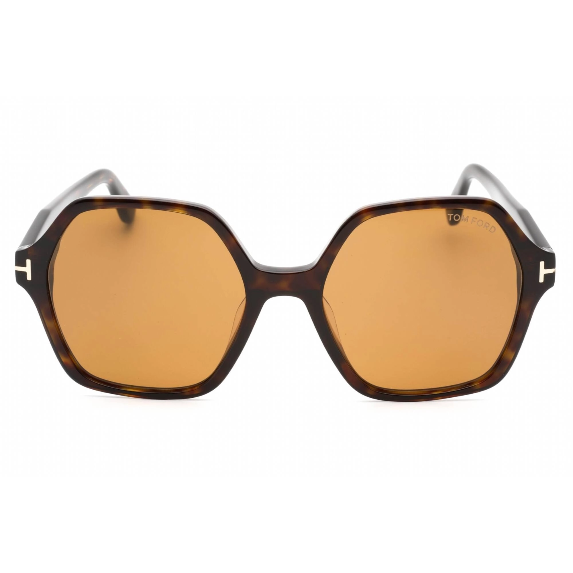 Tom Ford Women's Sunglasses - Dark Havana Metal Full Rim Oversized | FT1032-F 52E