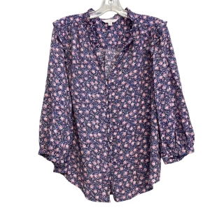 Top 3/4 Sleeve By Lc Lauren Conrad In Blue & Pink, Size:Xl