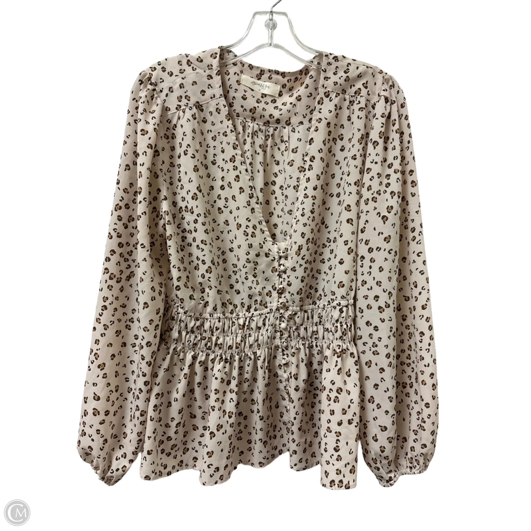 Top Long Sleeve By Clothes Mentor In Animal Print, Size: 1x