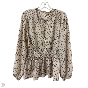 Top Long Sleeve By Clothes Mentor In Animal Print, Size: 1x