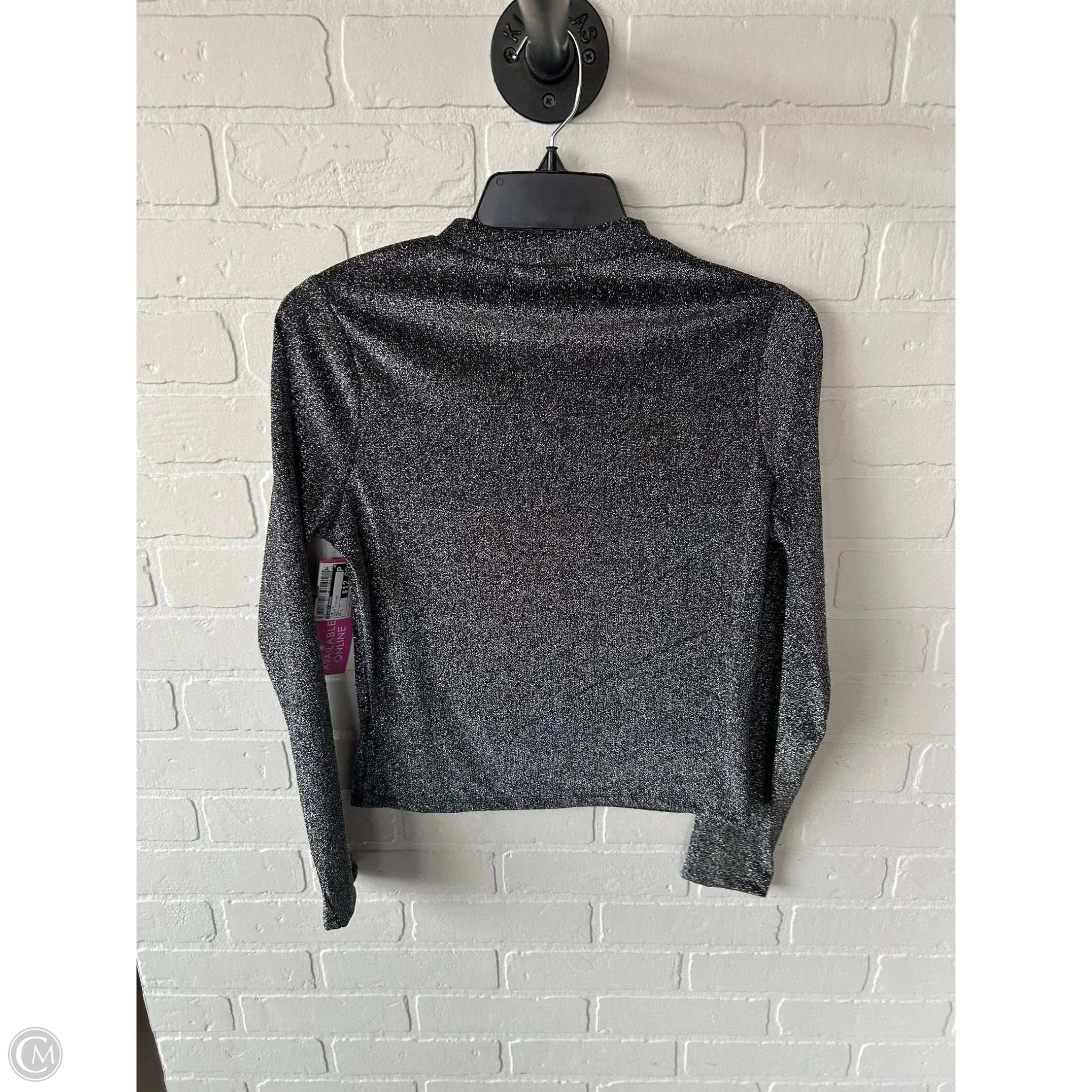 Top Long Sleeve By Lucky Brand In Black & Silver, Size: L