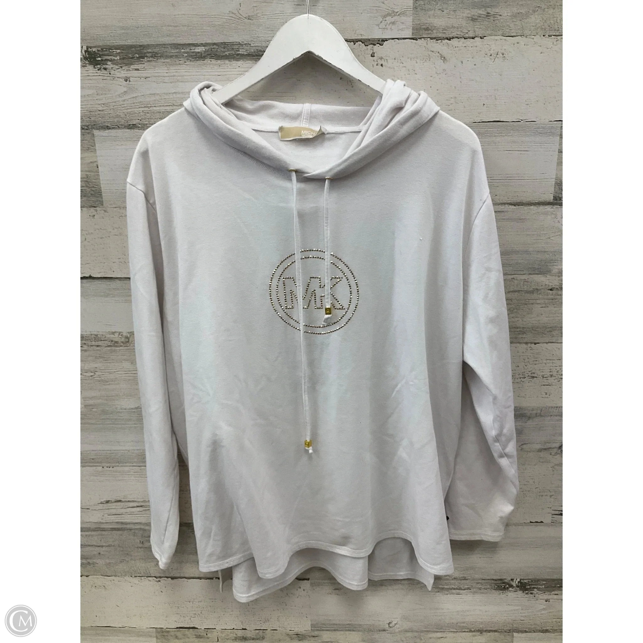 Top Long Sleeve By Michael By Michael Kors In White, Size: 2x