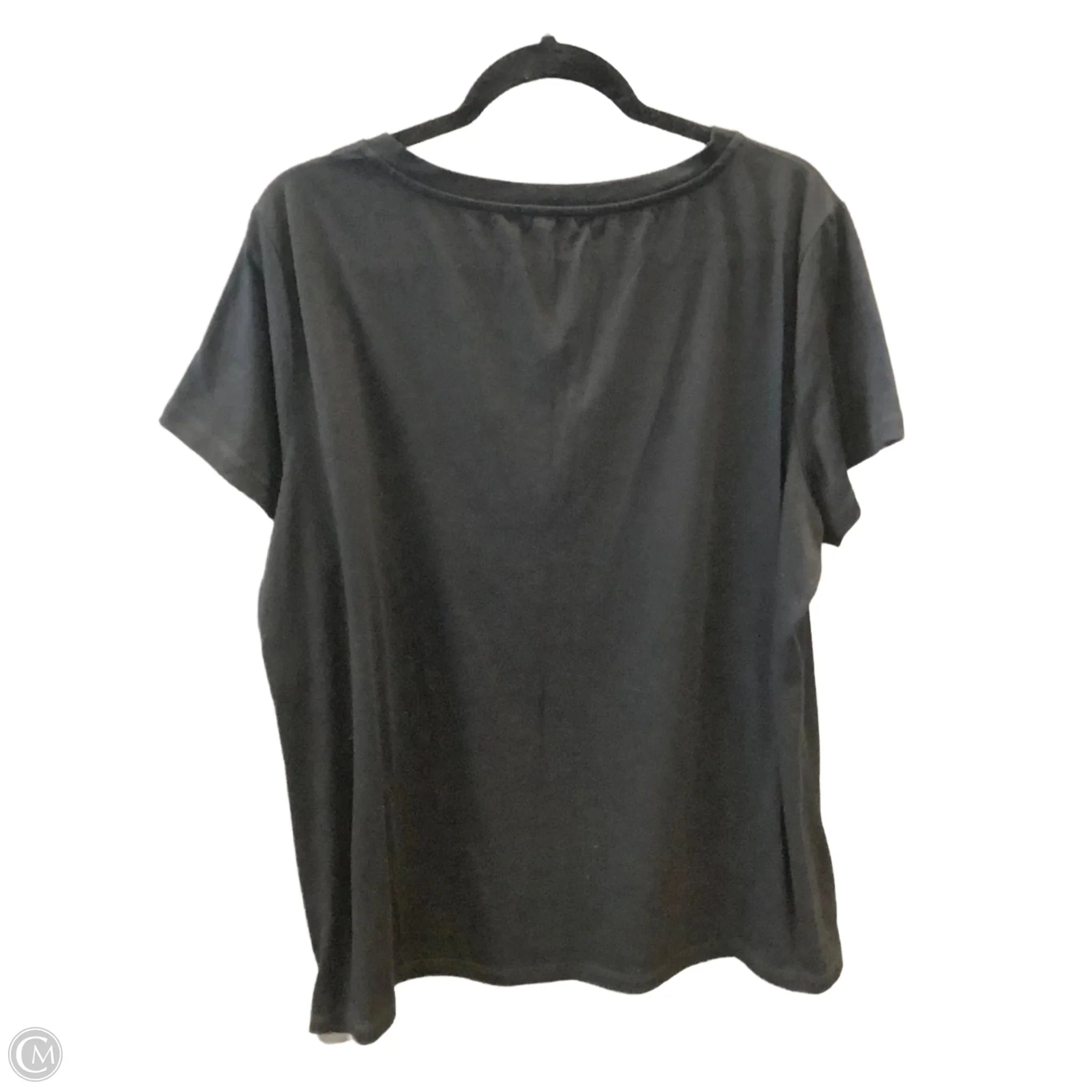 Top Short Sleeve Basic By Clothes Mentor In Black, Size: 3x