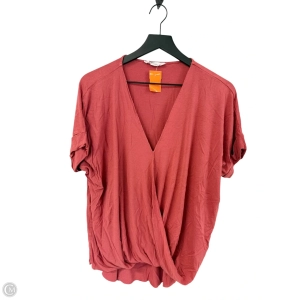 Top Short Sleeve By Double Zero In Orange, Size: L