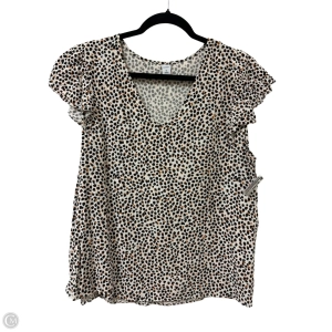 Top Short Sleeve By Old Navy In Animal Print, Size: Xl
