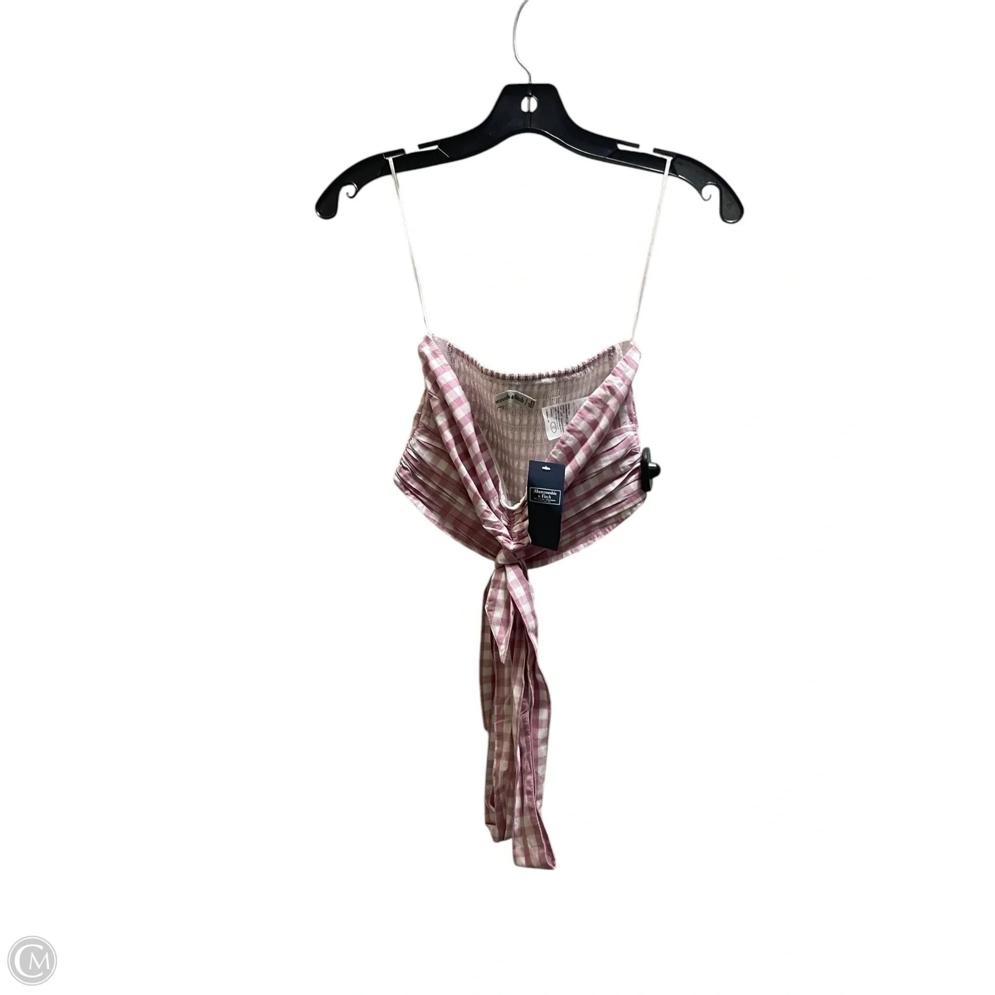 Top Sleeveless By Abercrombie And Fitch In Plaid Pattern, Size: Xs