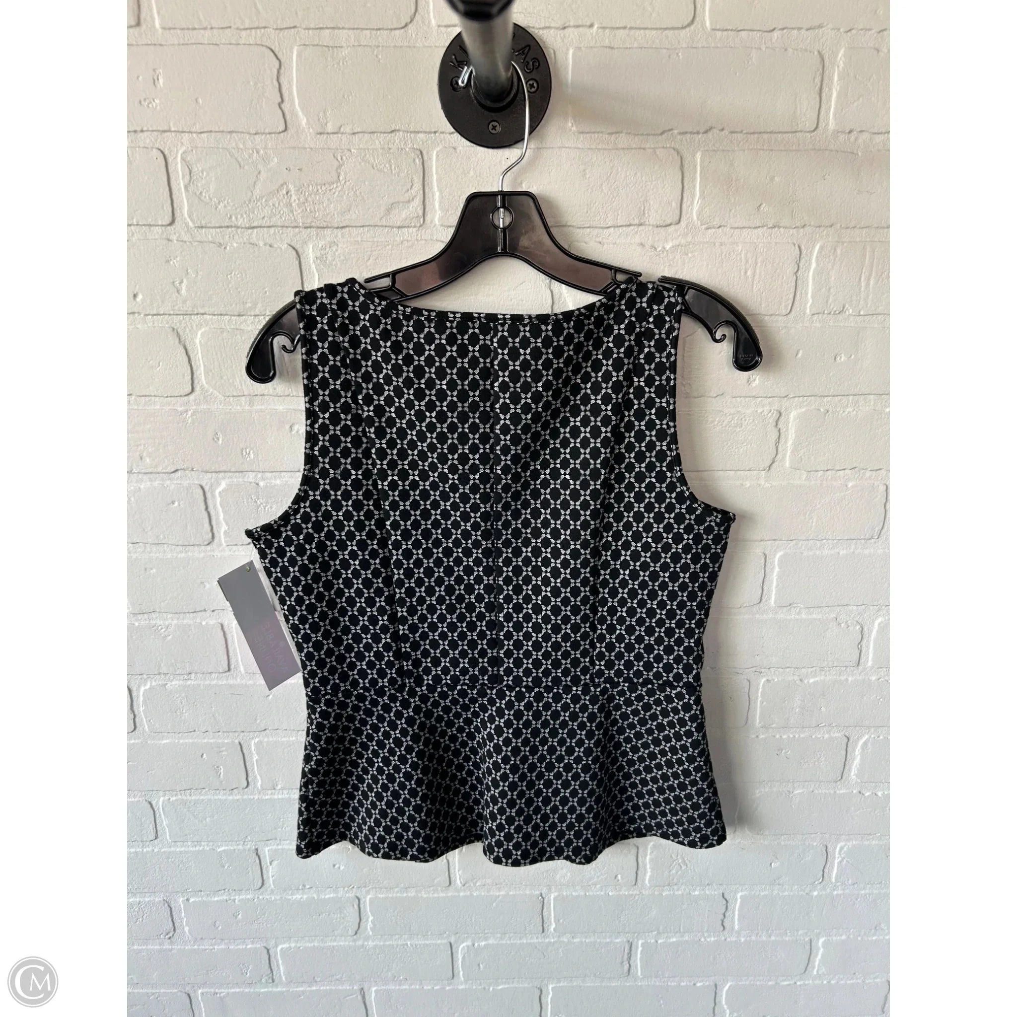 Top Sleeveless By Ann Taylor In Black & White, Size: S