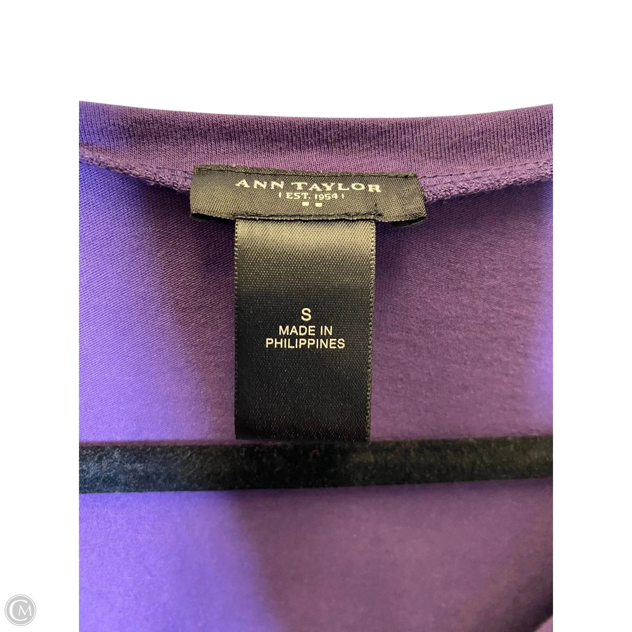 Top Sleeveless By Ann Taylor In Purple, Size: S
