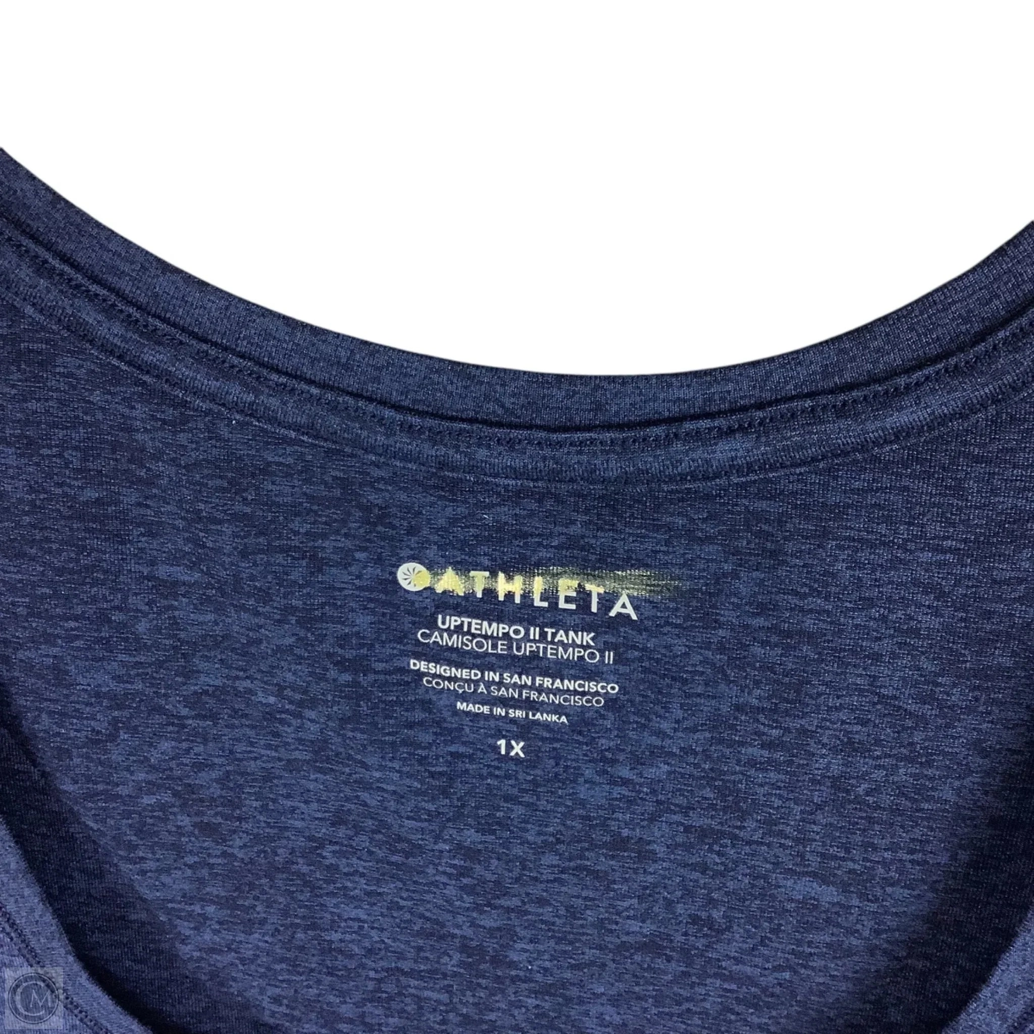 Top Sleeveless By Athleta In Navy, Size: 1x