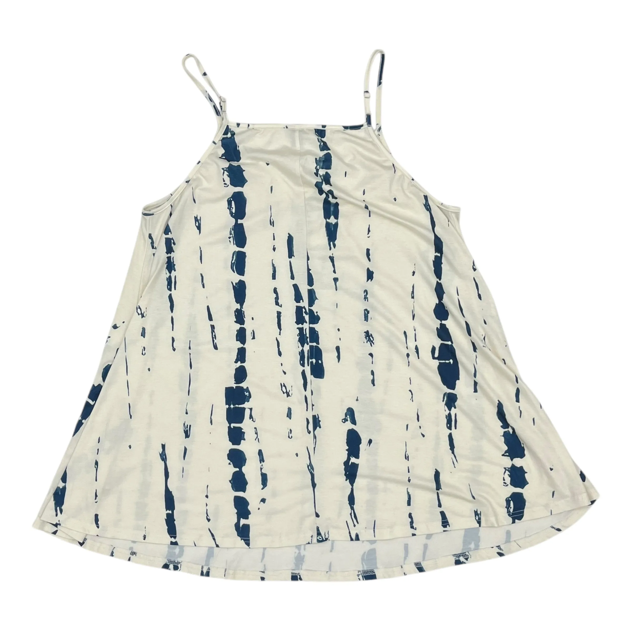 Top Sleeveless By Clothes Mentor In Blue & Cream, Size:4X