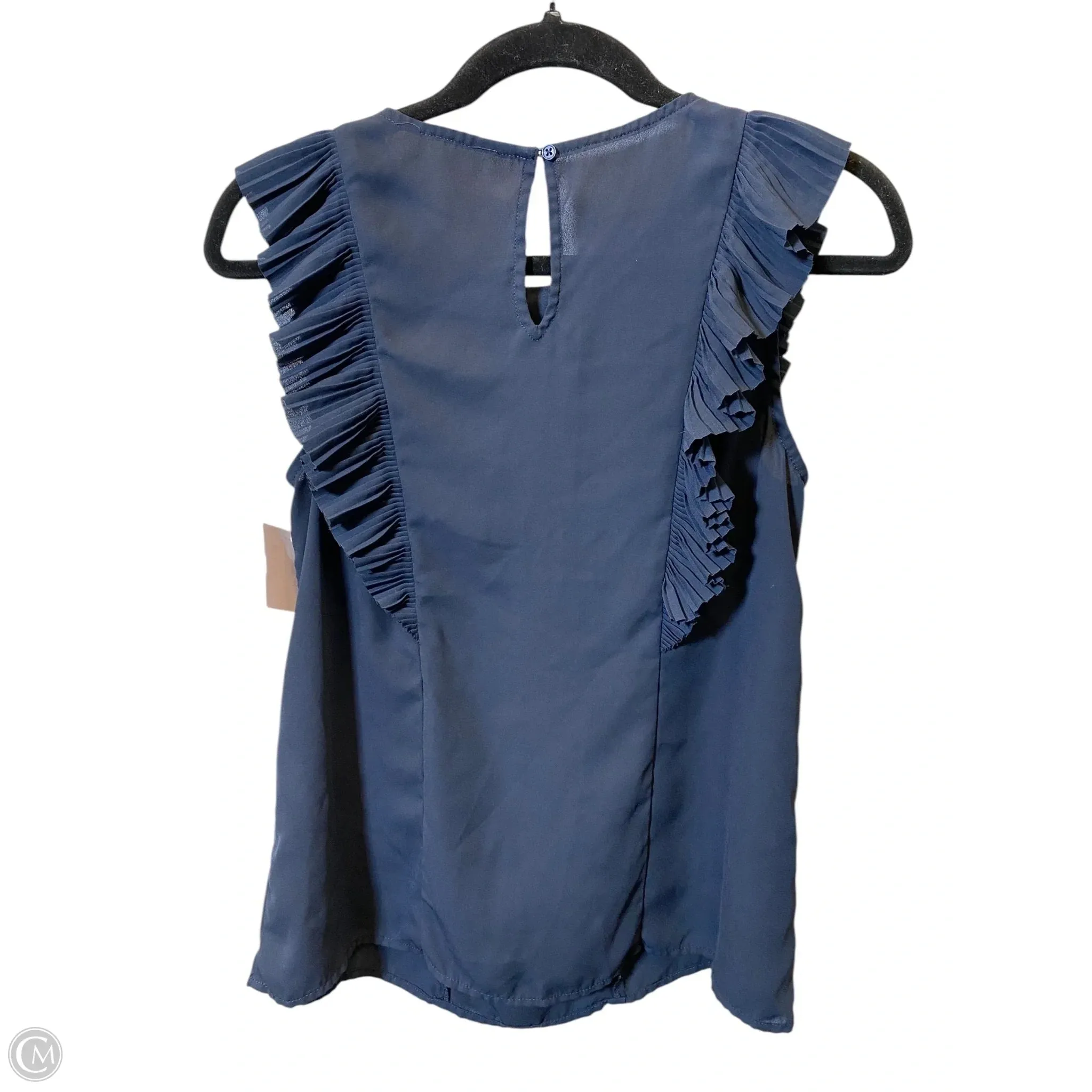 Top Sleeveless By Clothes Mentor In Navy, Size: S
