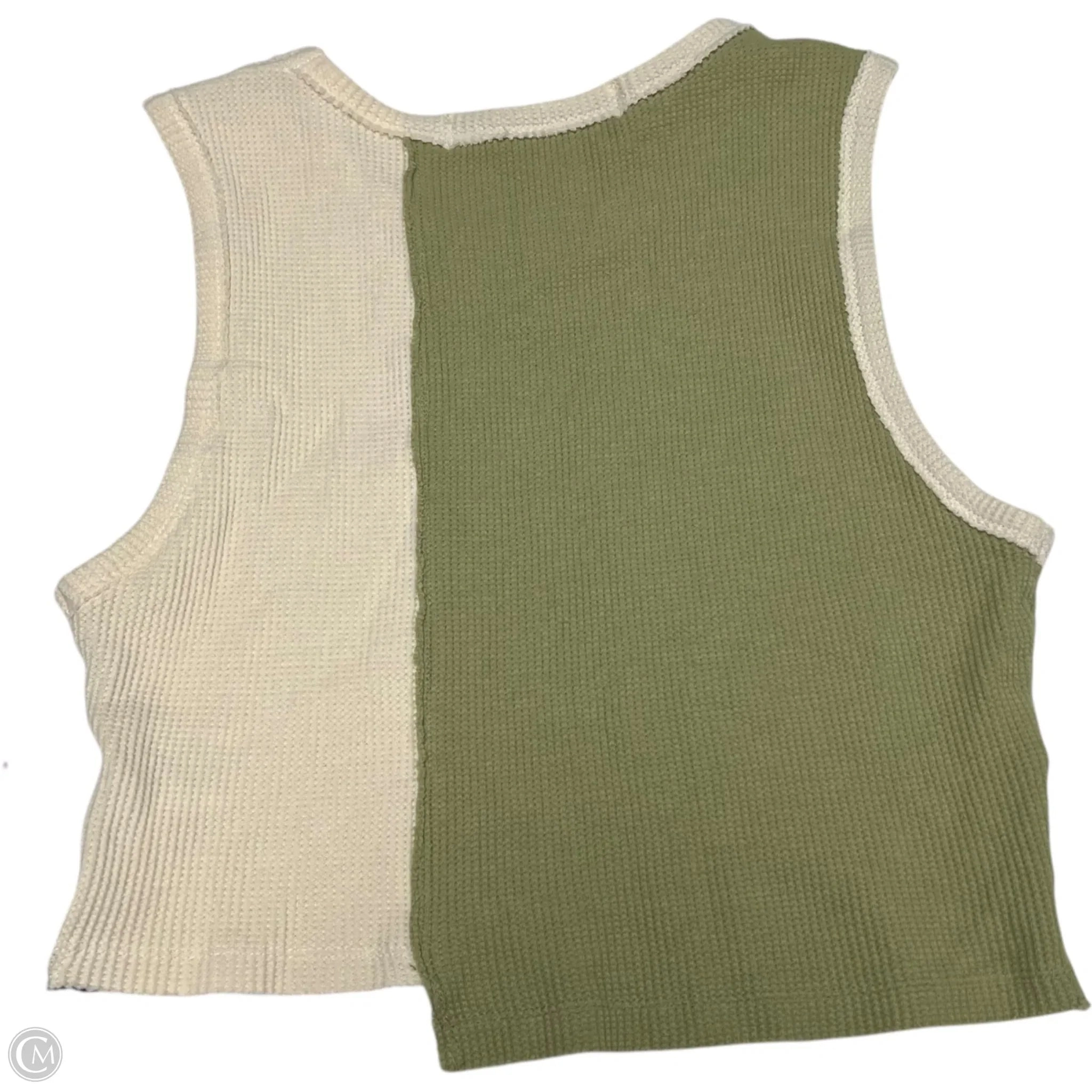 Top Sleeveless By Her Entire Name Says Grace In Cream & Green, Size: M