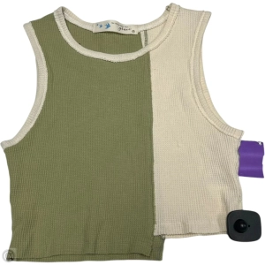 Top Sleeveless By Her Entire Name Says Grace In Cream & Green, Size: M