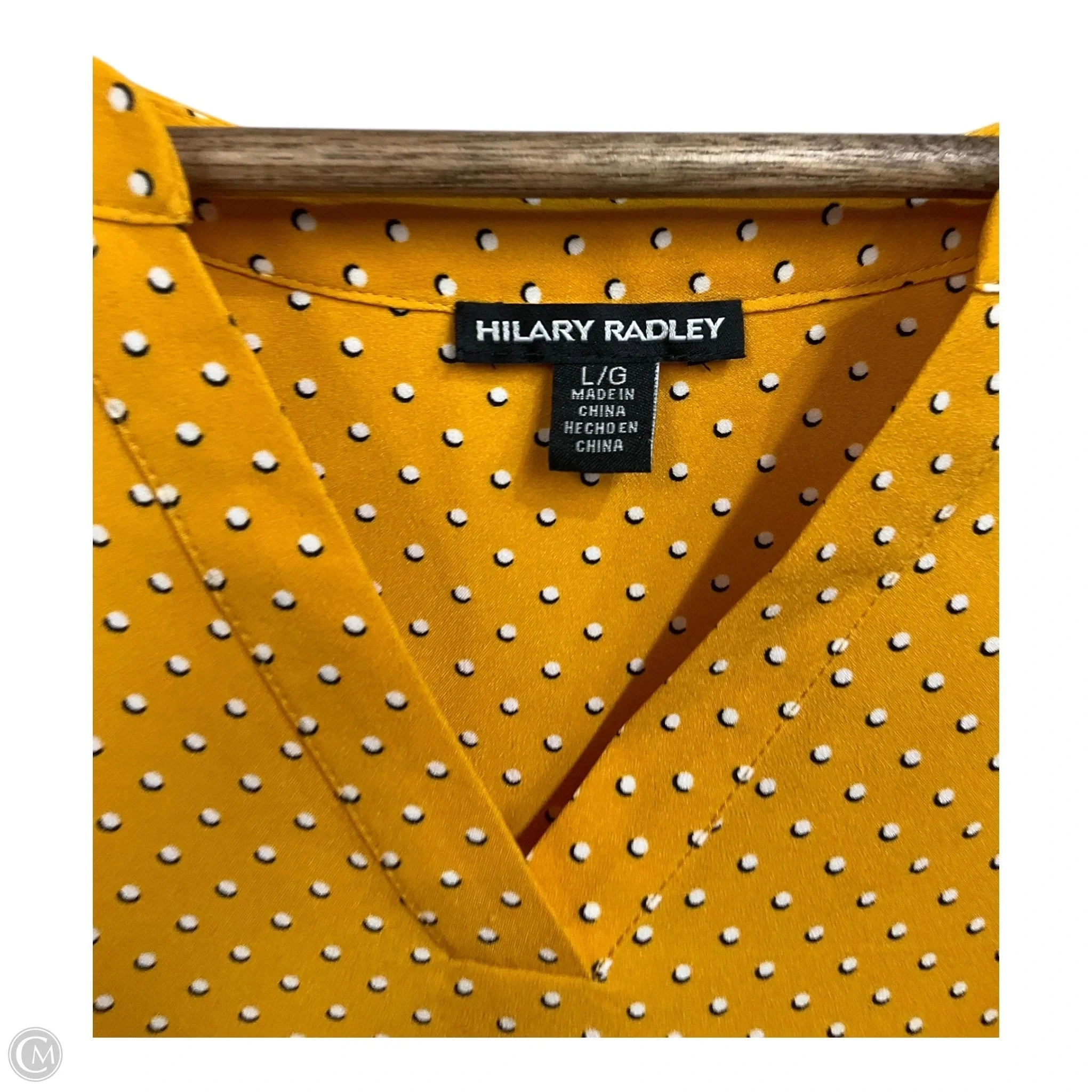 Top Sleeveless By Hilary Radley In Yellow, Size: L