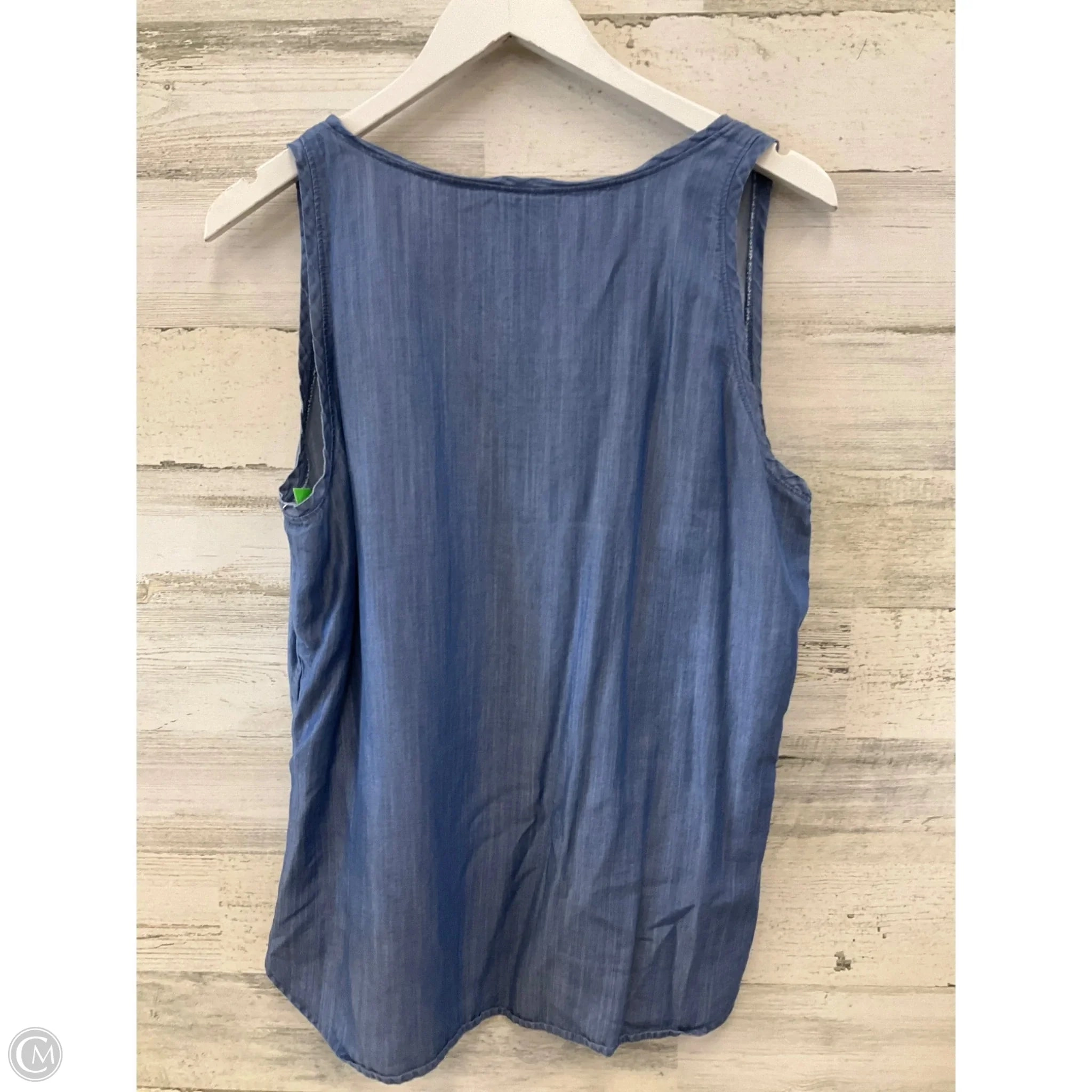 Top Sleeveless By Loft In Blue, Size: L