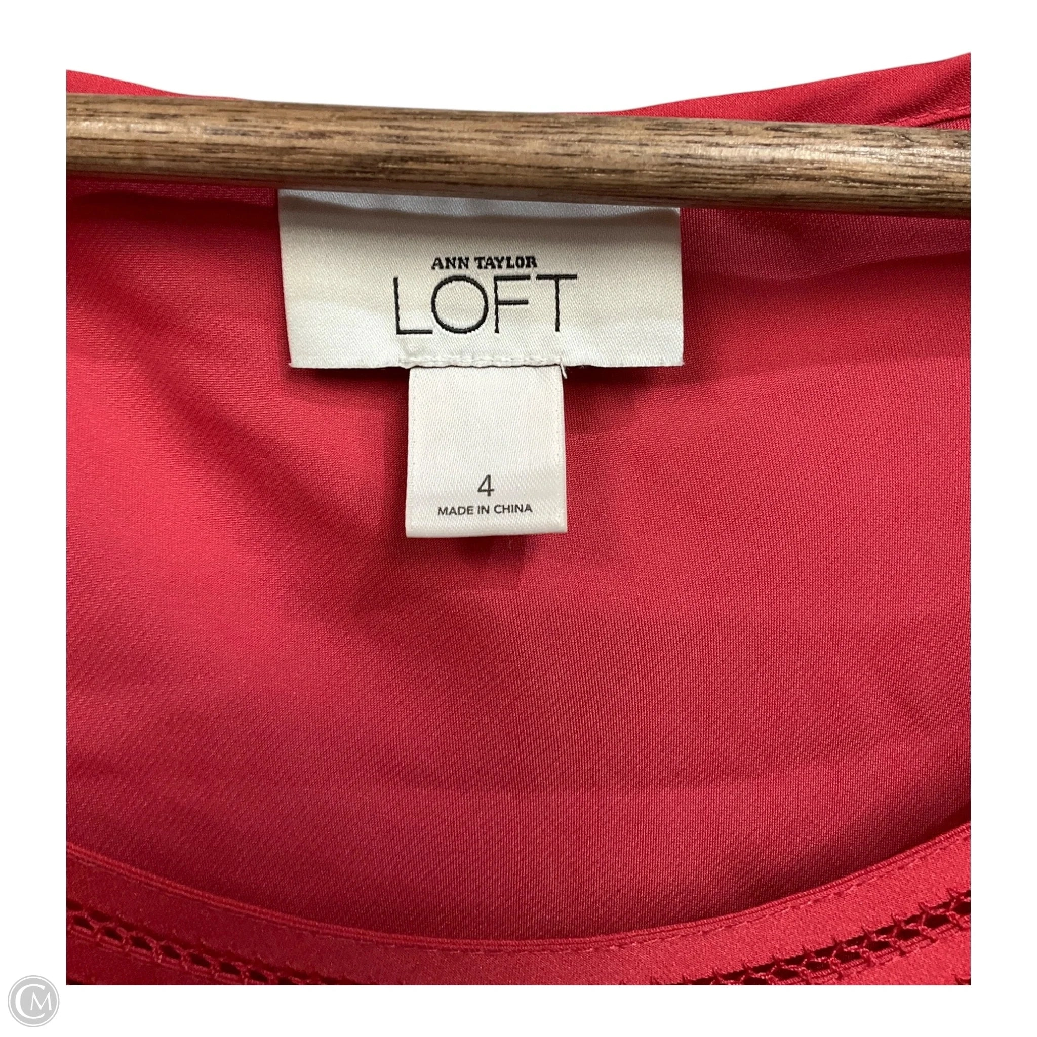 Top Sleeveless By Loft In Pink, Size: S