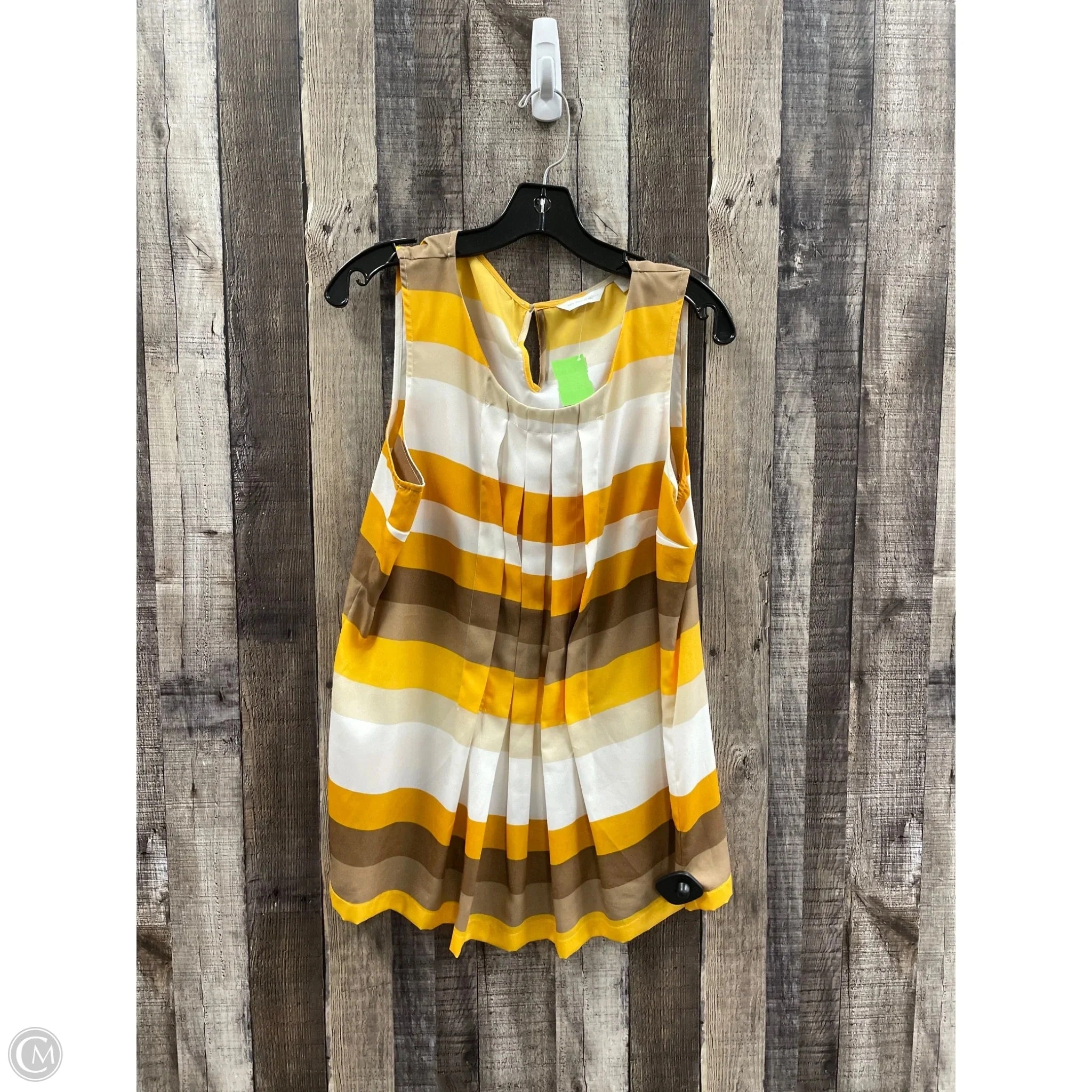 Top Sleeveless By New York And Co In Striped Pattern, Size: L