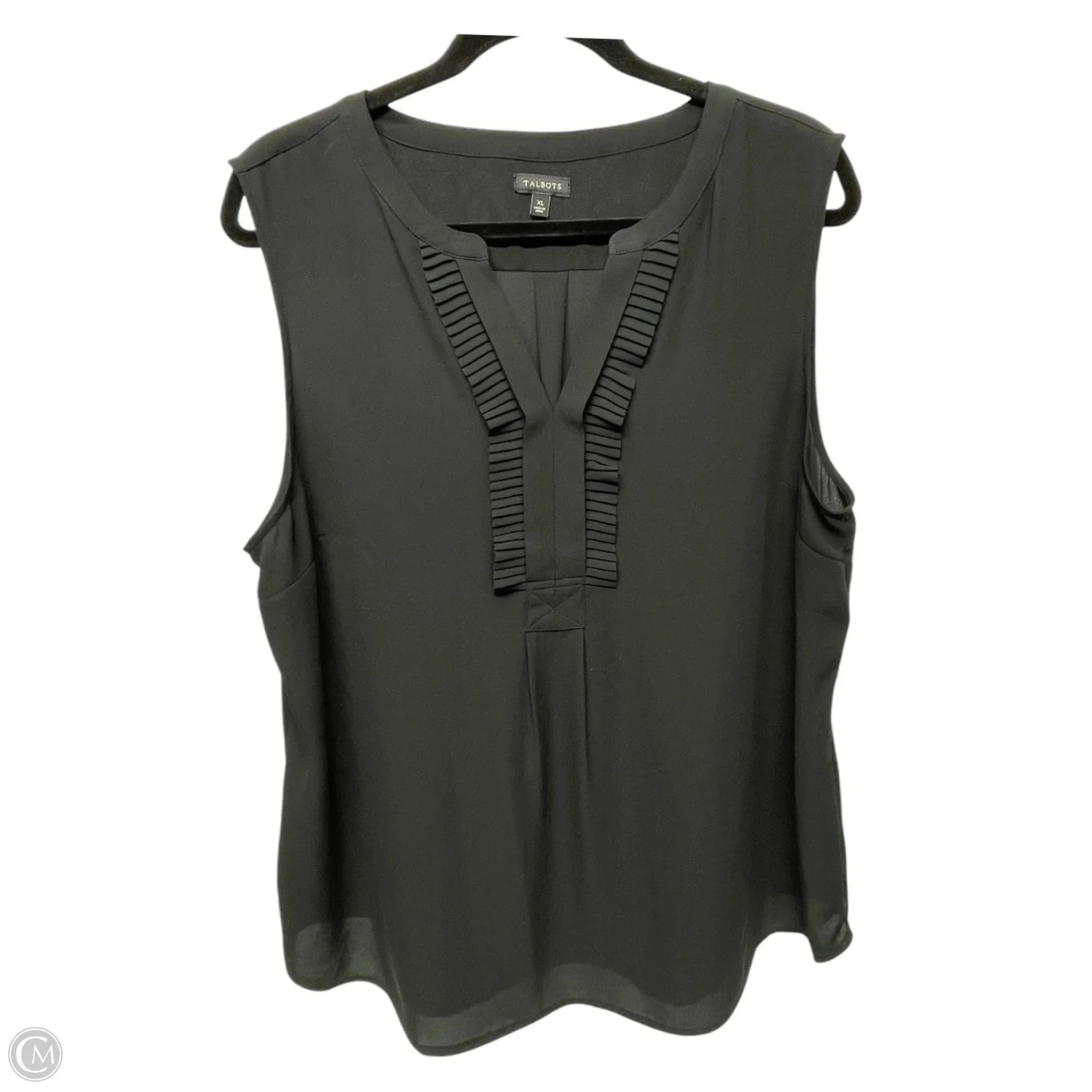 Top Sleeveless By Talbots In Black, Size: Xl
