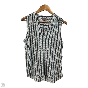 Top Sleeveless By Vince Camuto In Black & Grey, Size: L