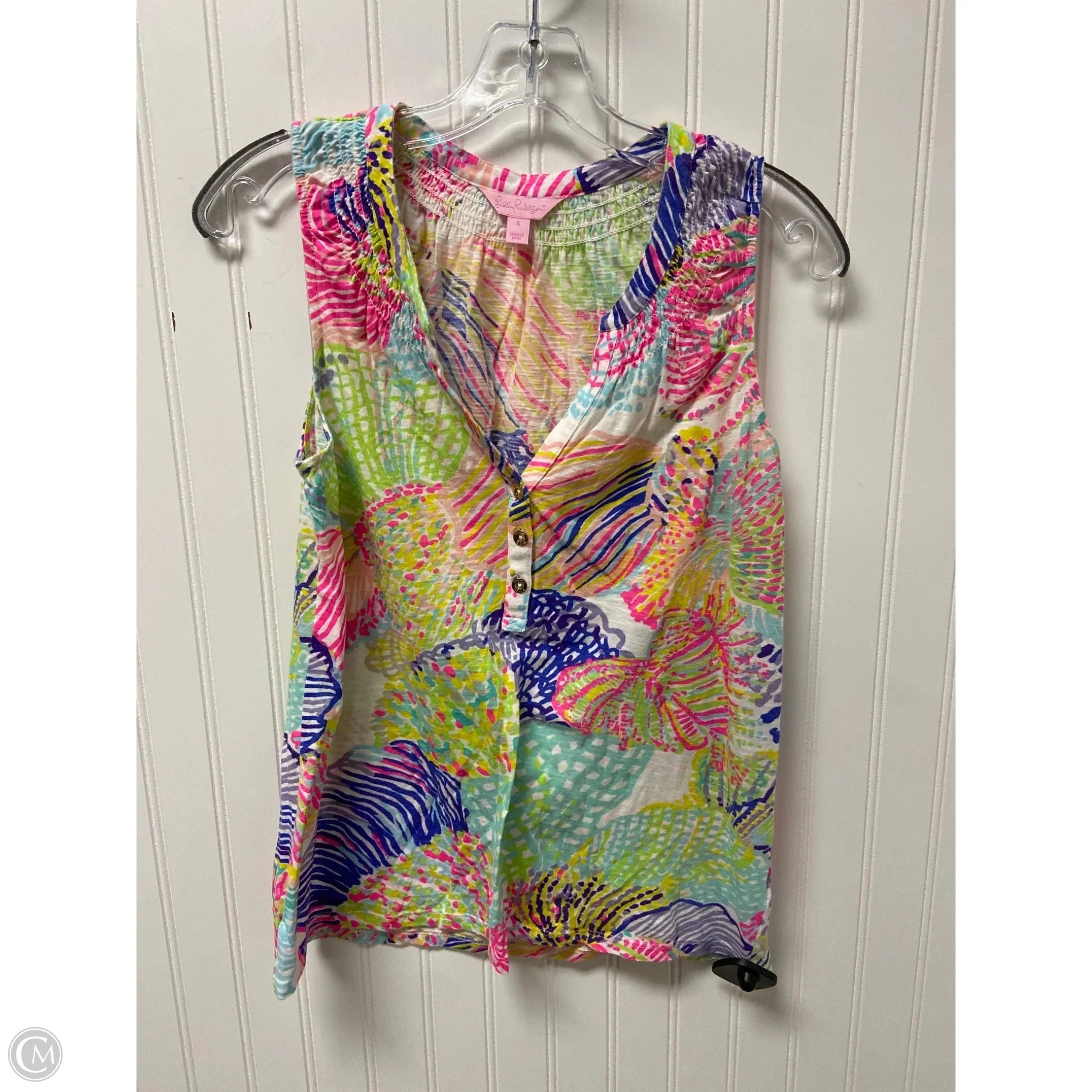 Top Sleeveless Designer By Lilly Pulitzer In Multi-colored, Size: S