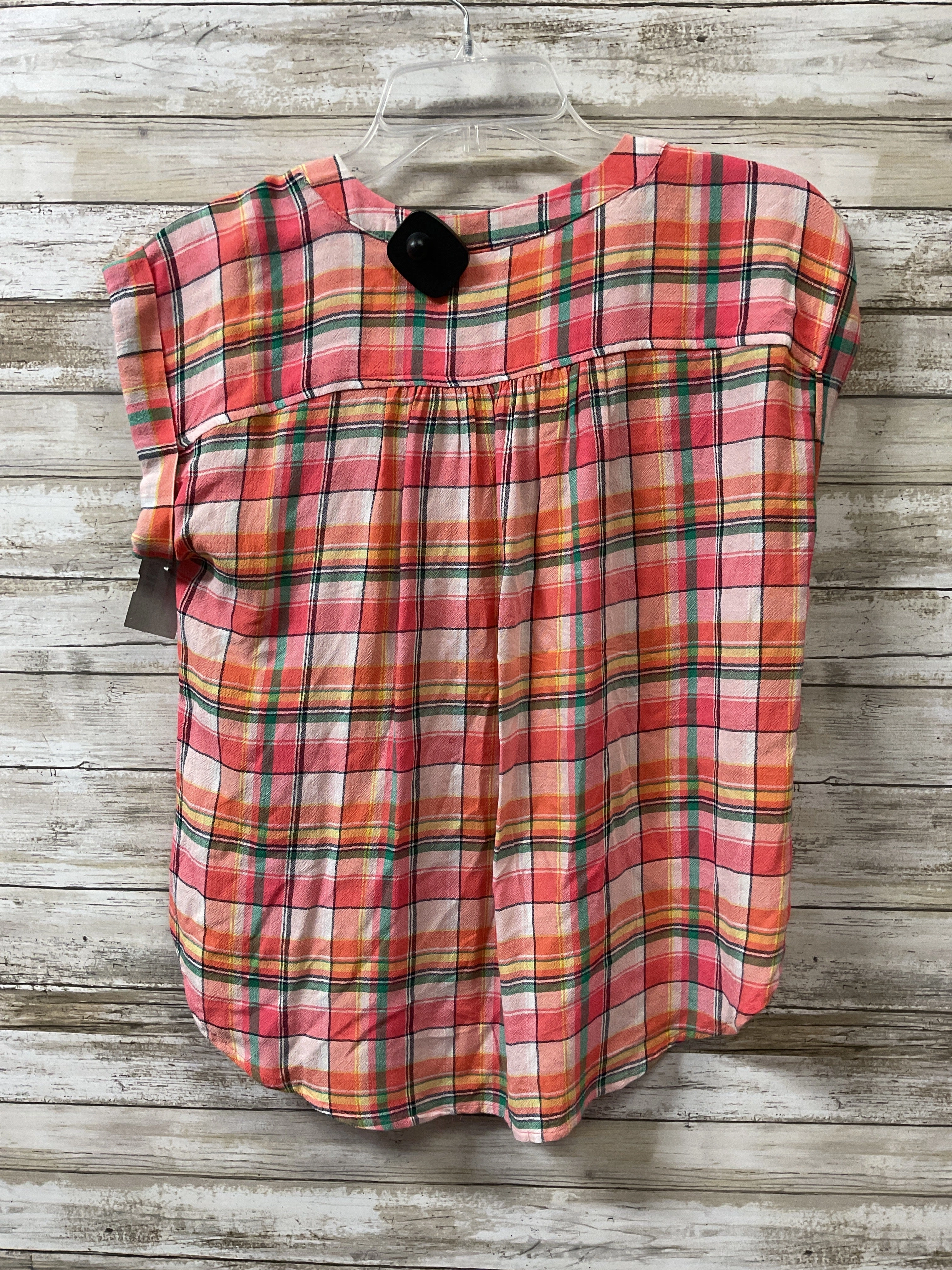 Top Ss By Loft In Plaid Pattern, Size:Xs