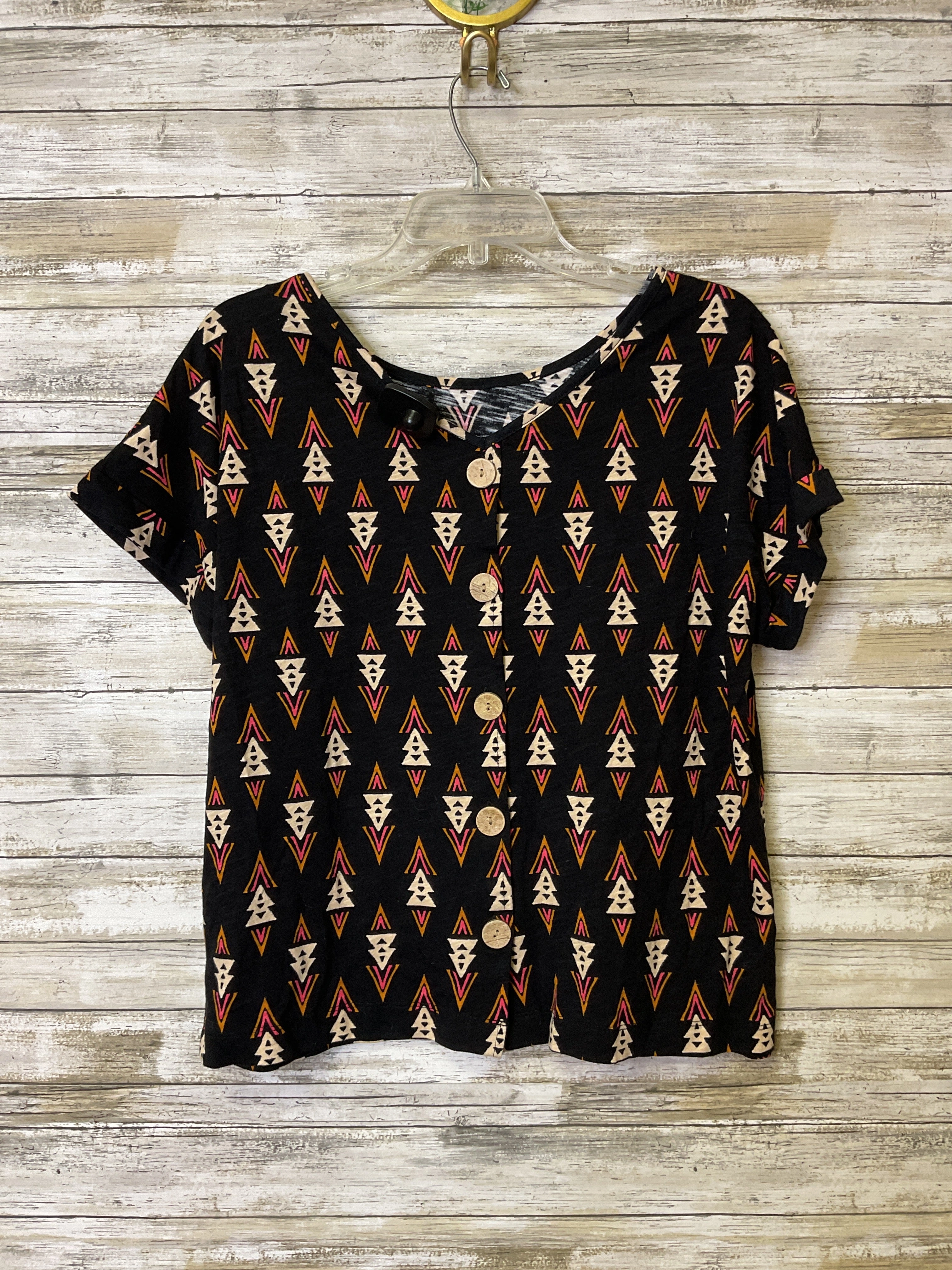 Top Ss By Rachel Zoe In Black & Tan, Size:L