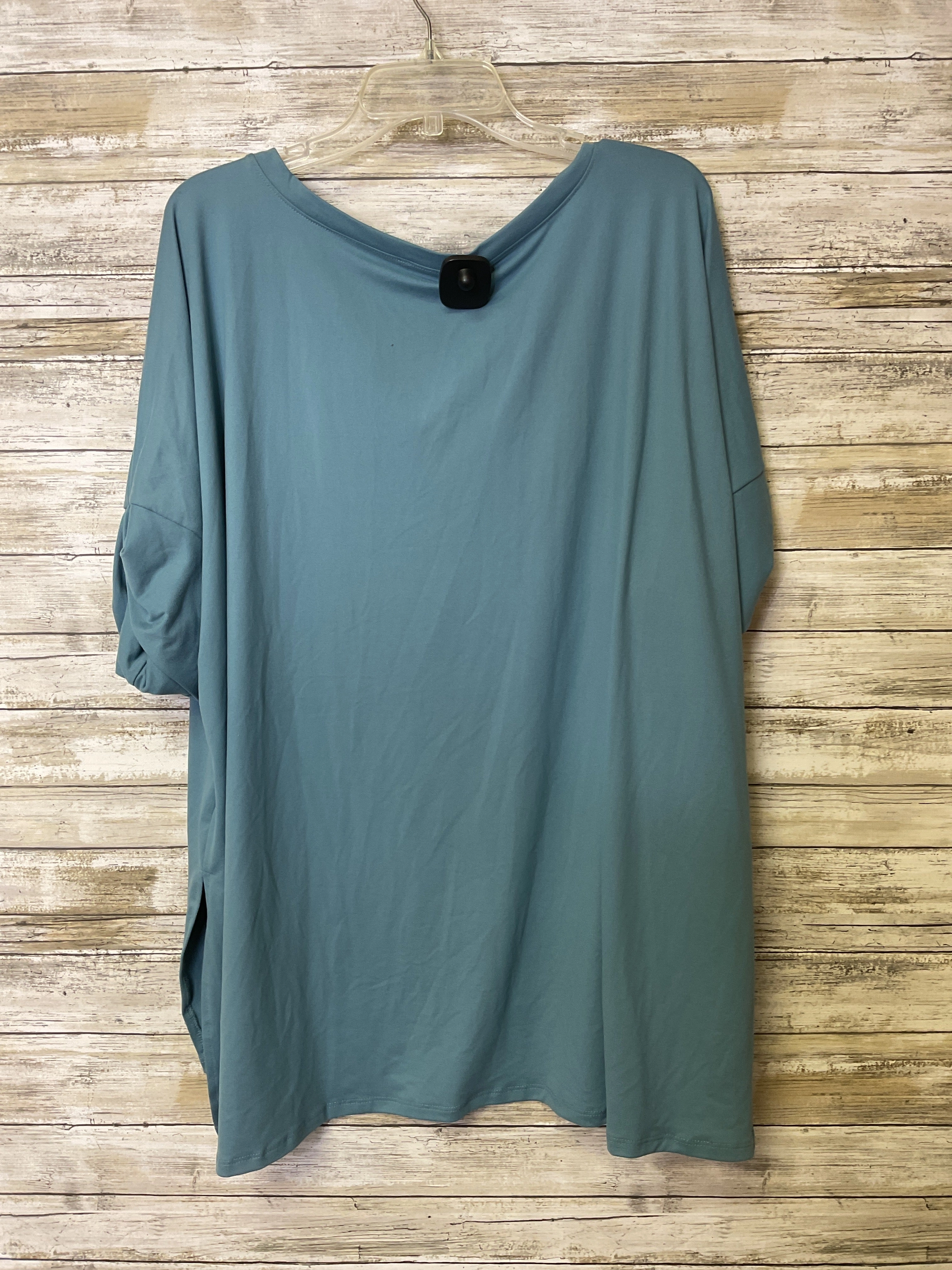 Top Ss By Zenana Outfitters In Blue, Size:3X