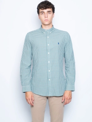 White/Green Checkered Shirt