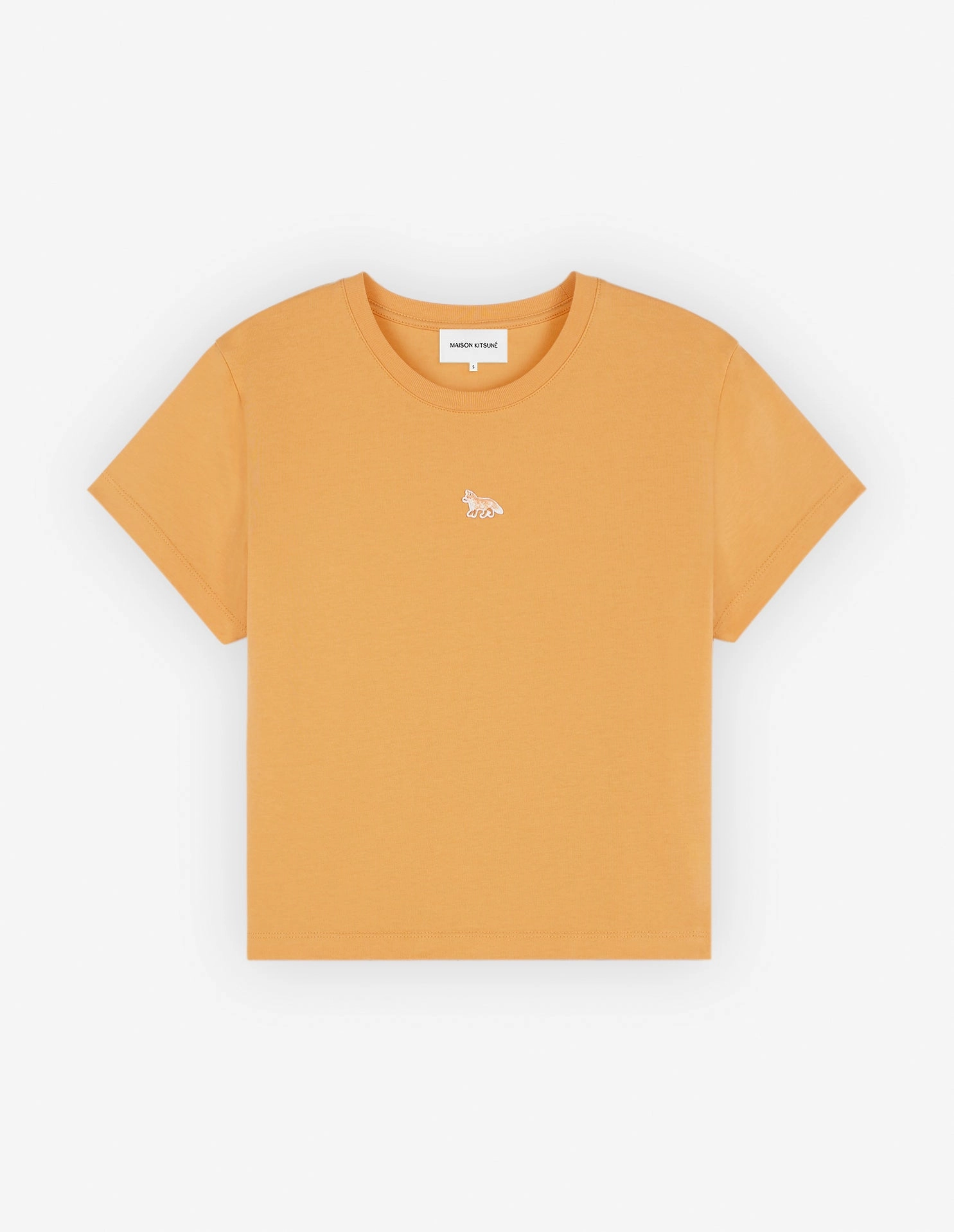 Women's Baby Fox Patch Baby Tee-shirt Sunset Orange