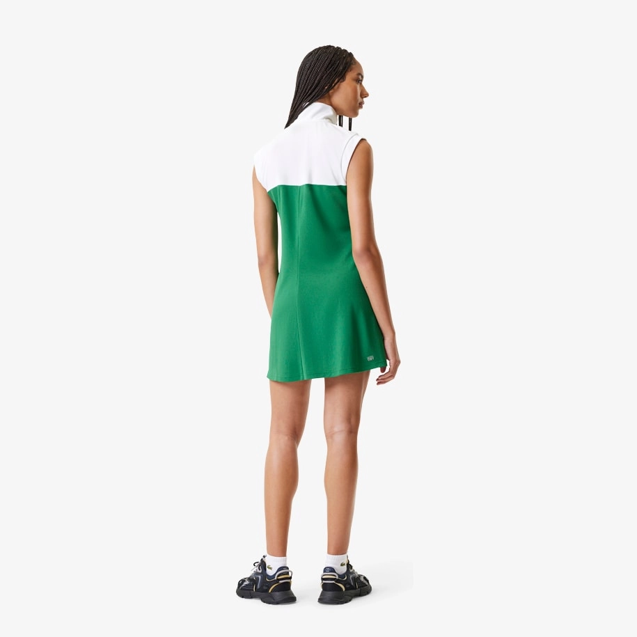 Women's Recycled Fiber Tennis Dress with Built-In Shorts Rocket/White