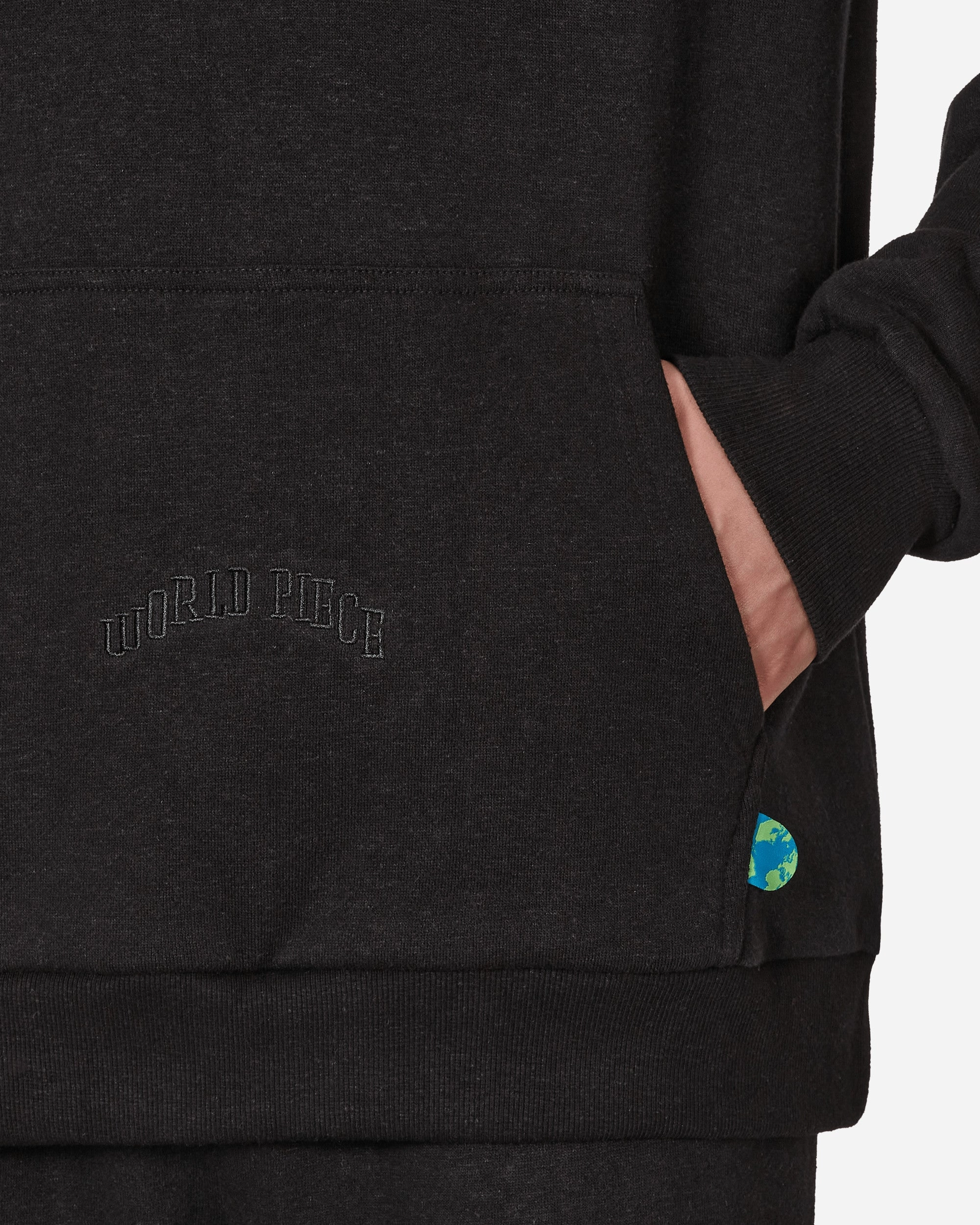 World Peace Hemp Hooded Sweatshirt Black