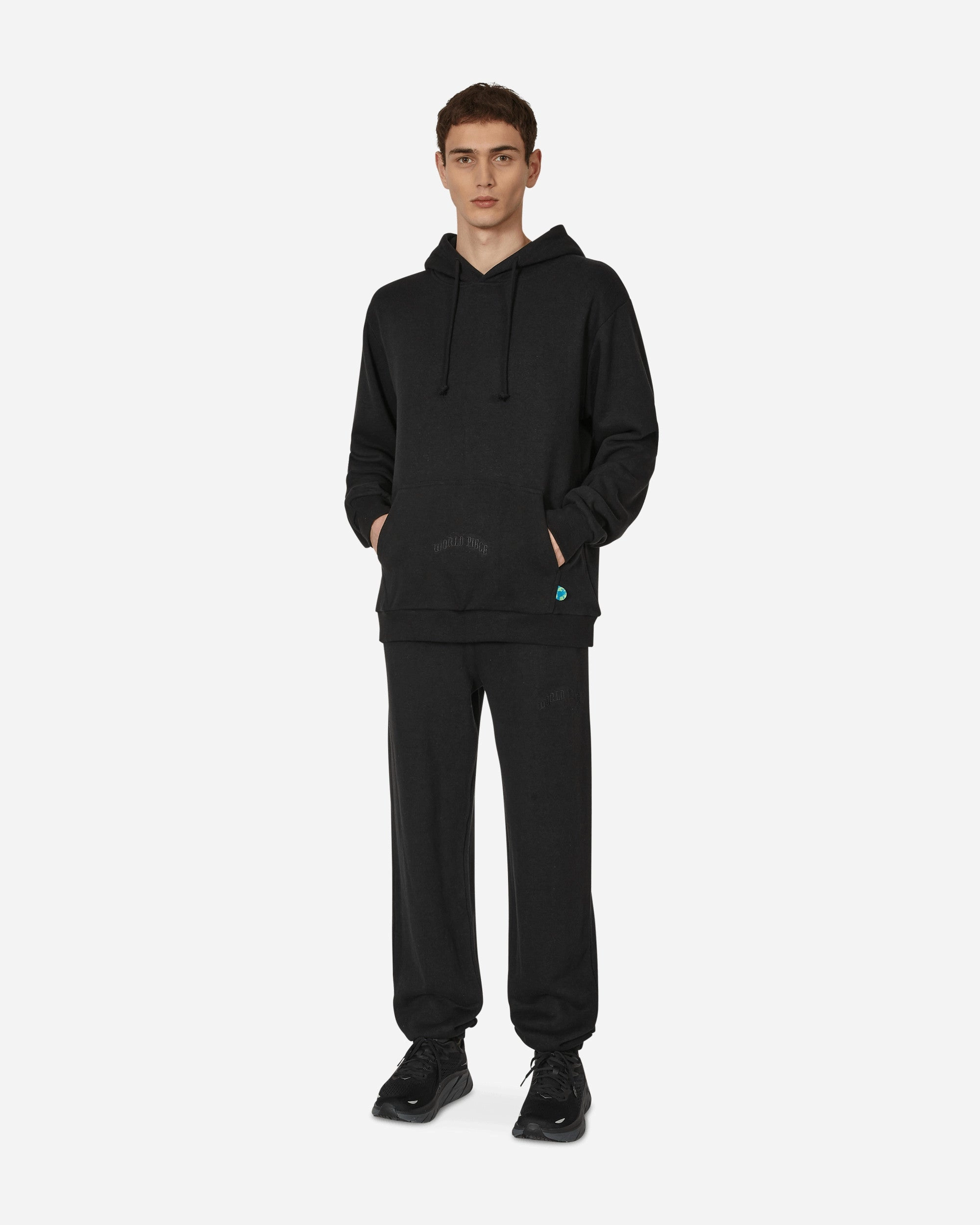 World Peace Hemp Hooded Sweatshirt Black