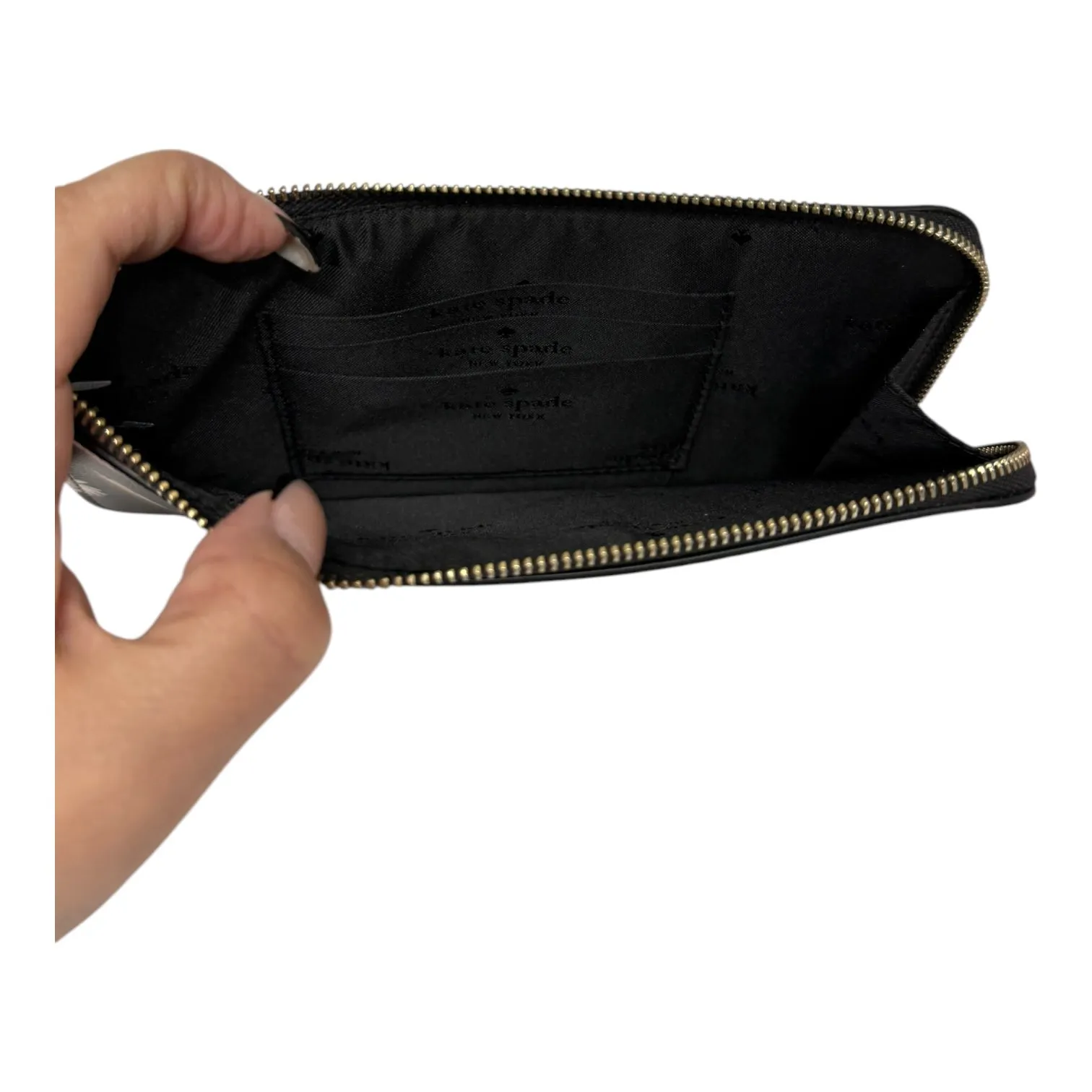 Wristlet Designer By Kate Spade In Black, Size:Medium