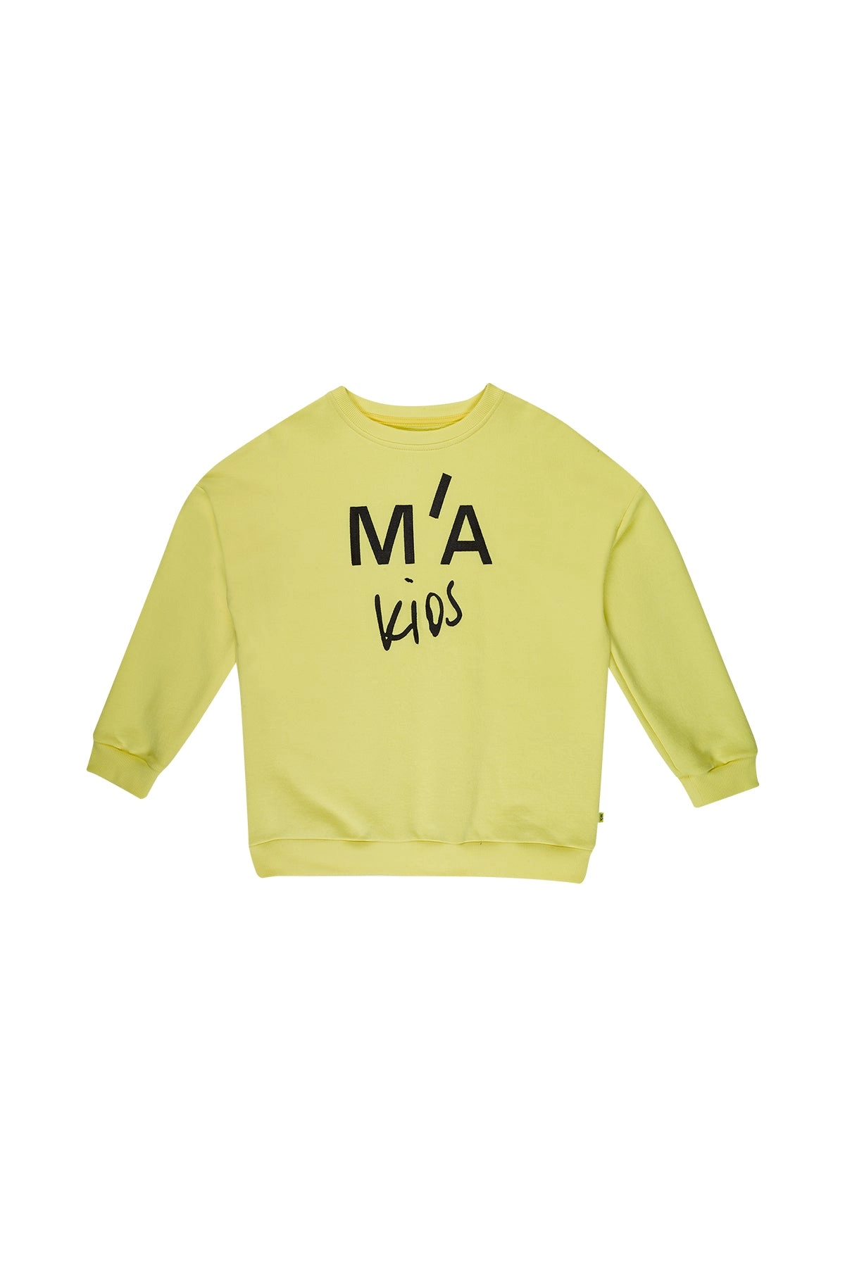 YELLOW SWEATSHIRT WITH EMBROIDERED LOGO