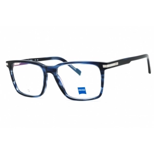 Zeiss Men's Eyeglasses - Striped Blue Acetate Full Rim Square Frame | ZS23533 463